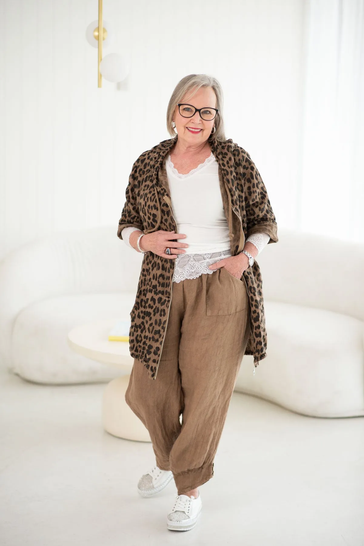 Cheetah Linen Jacket