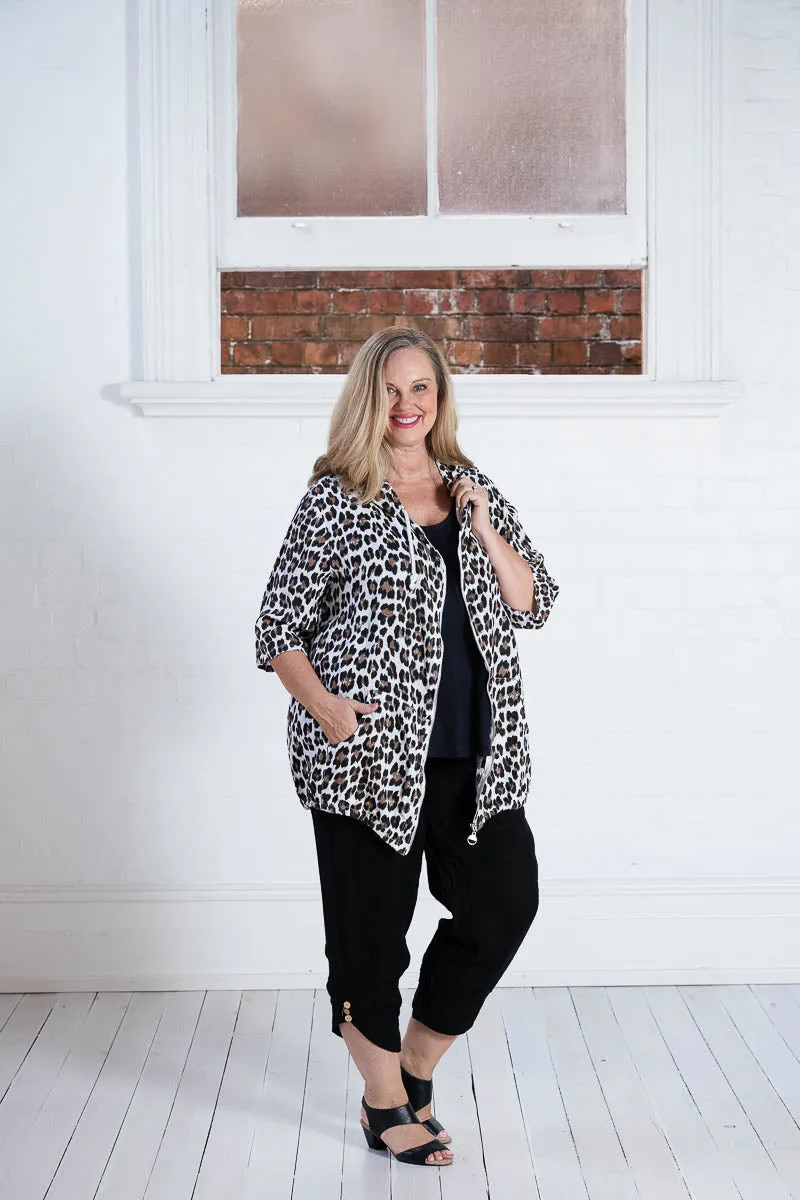 Cheetah Linen Jacket