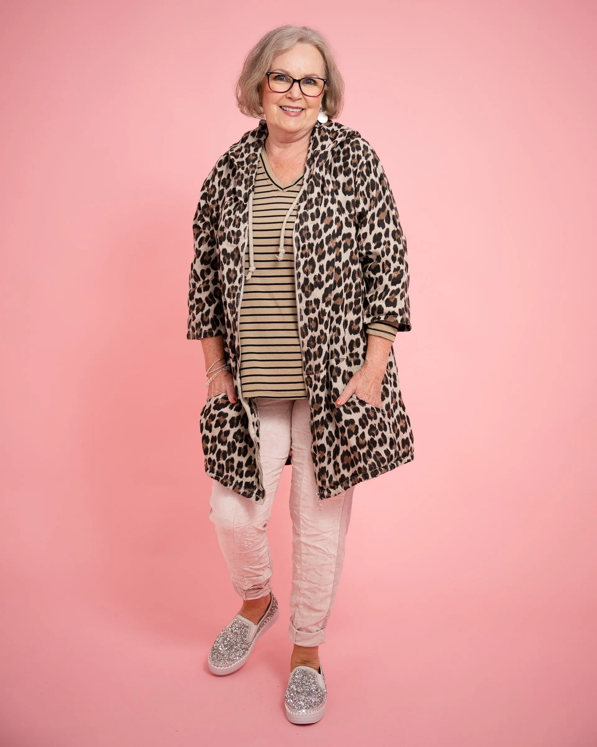 Cheetah Linen Jacket