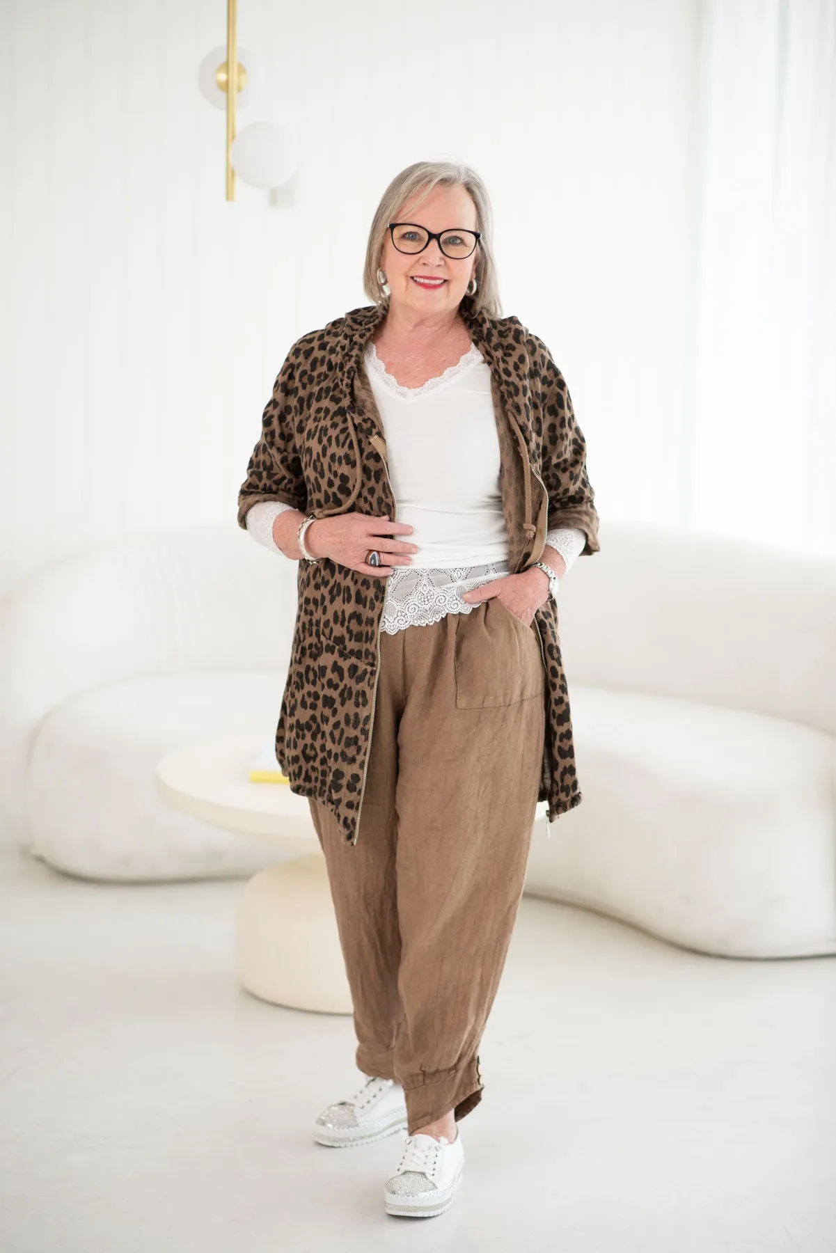 Cheetah Linen Jacket
