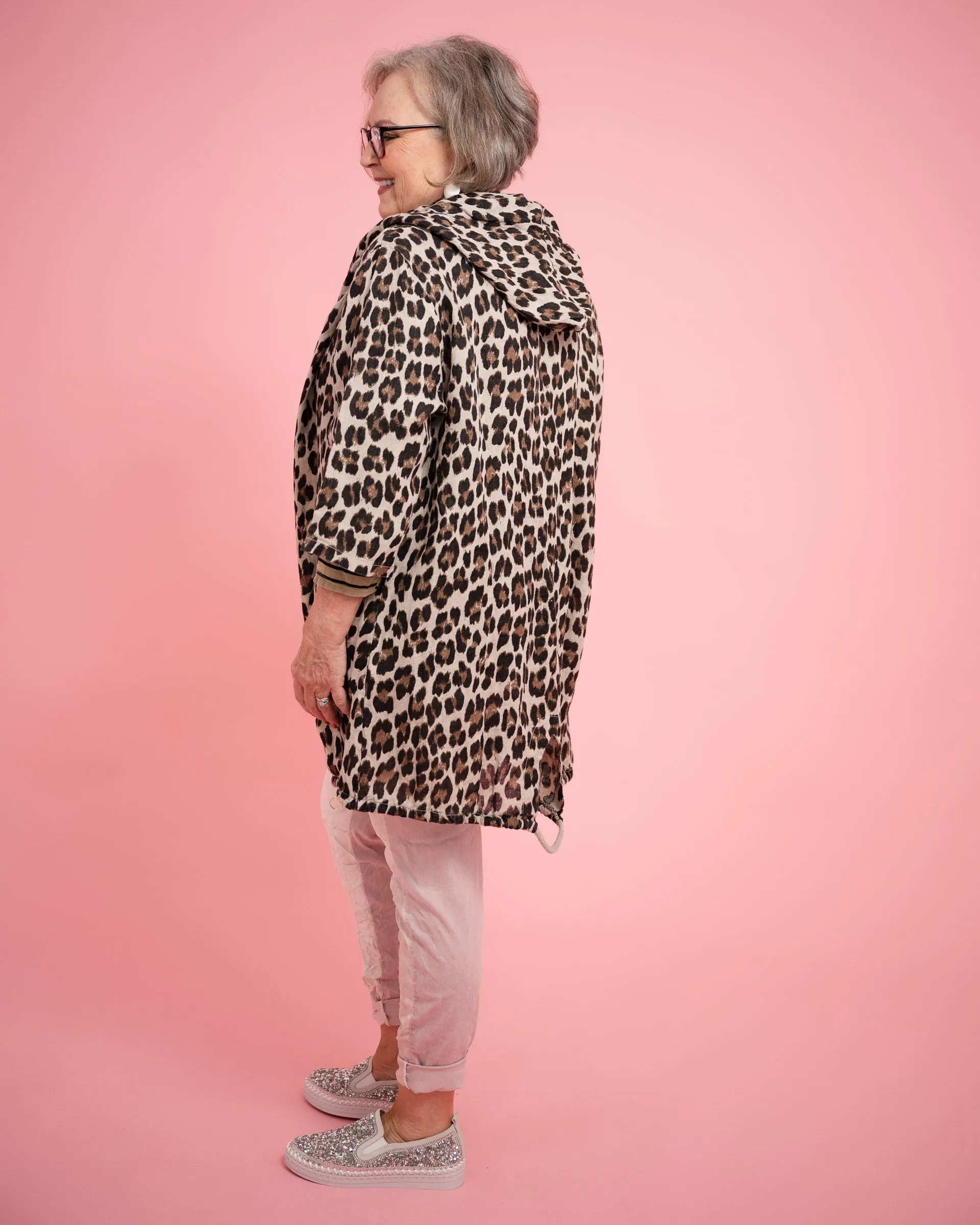 Cheetah Linen Jacket