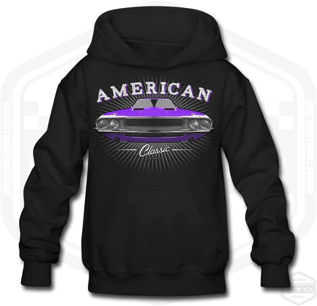 Children's 1970 Challenger American Muscle Car Hoodie