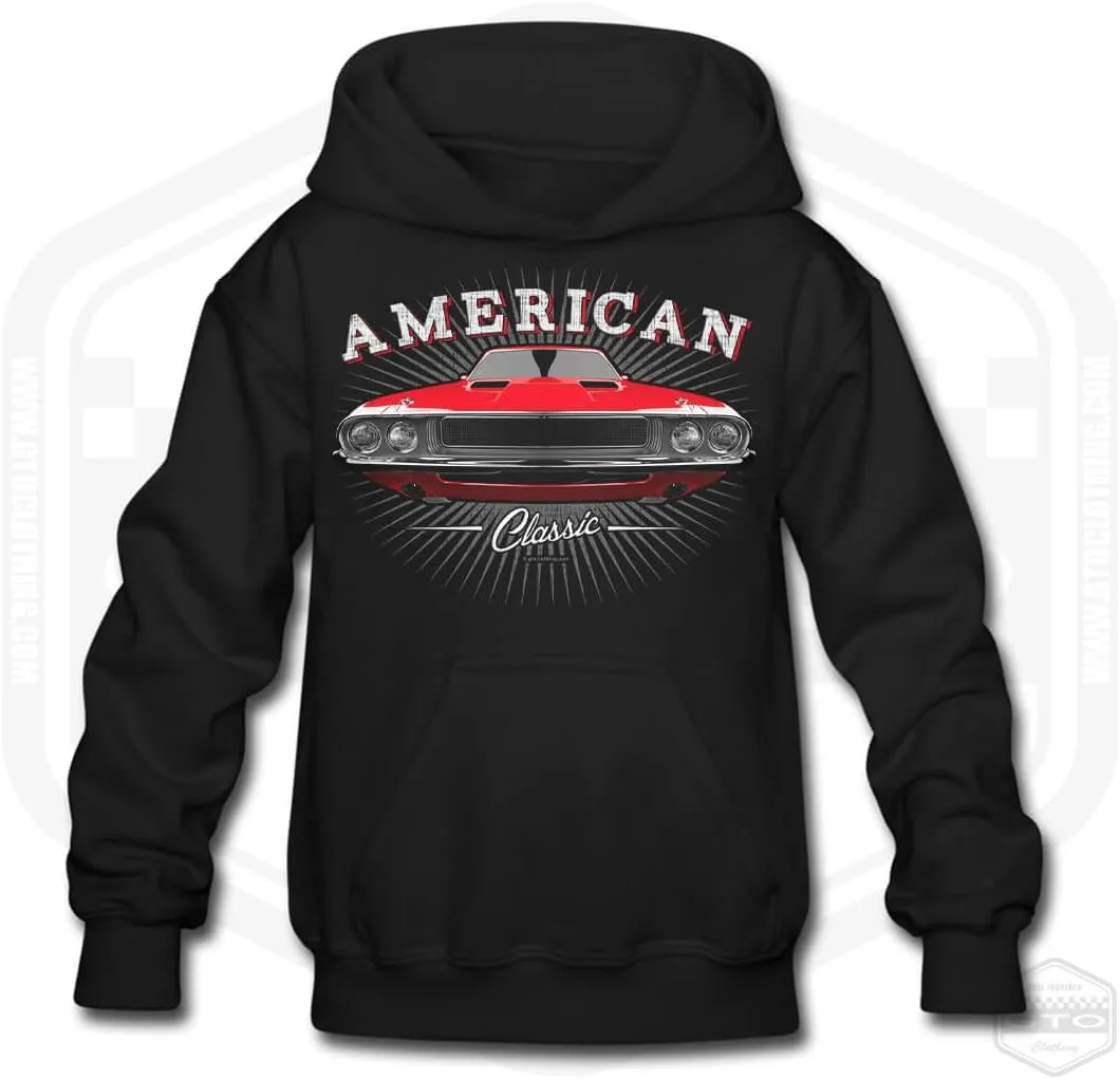 Children's 1970 Challenger American Muscle Car Hoodie