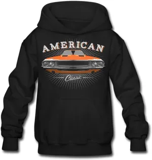Children's 1970 Challenger American Muscle Car Hoodie
