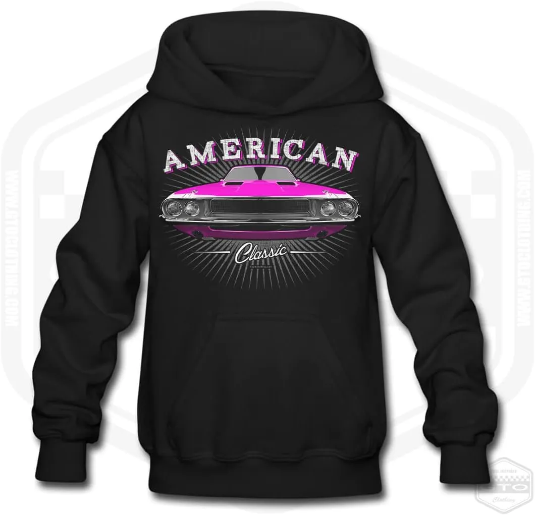 Children's 1970 Challenger American Muscle Car Hoodie