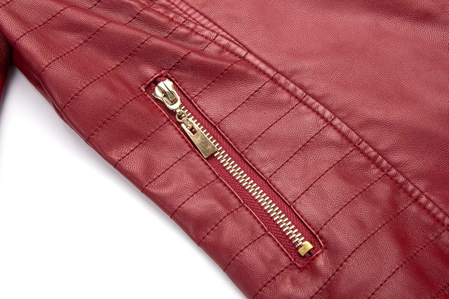 chouyatou Women's Candy Color Asymmetric Zip Slim Faux Leather Cropped Moto Jacket