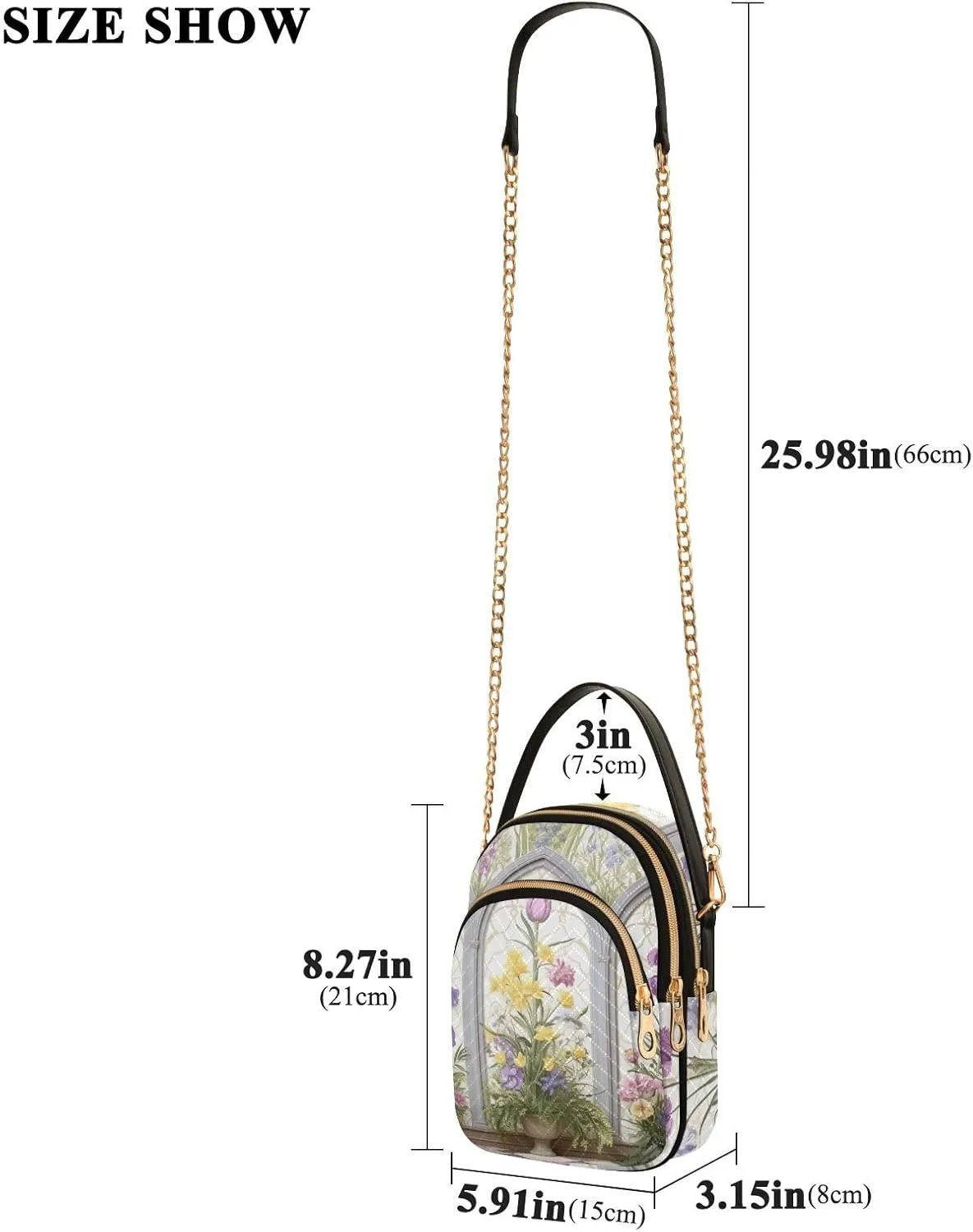 Christmas Snowflakes and Butterflies Shoulder Bag, Trendy Crossbody Purses Small Shoulder Bag