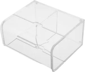 Ciieeo Flashcards Box Card Stand Holder Acrylic Storage Organizer Index Card Box Note Display Case 12x10x6cm