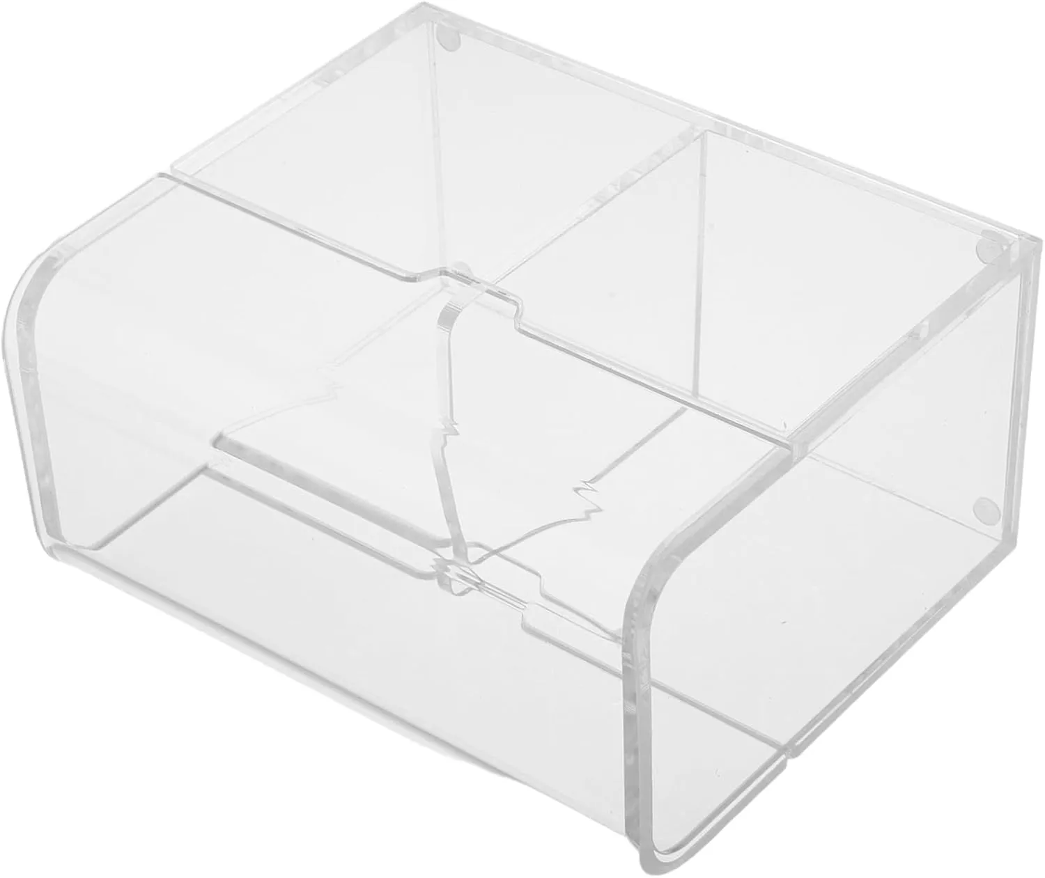 Ciieeo Flashcards Box Card Stand Holder Acrylic Storage Organizer Index Card Box Note Display Case 12x10x6cm
