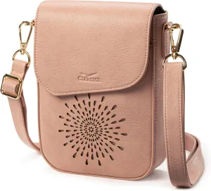 Claasico Crossbody Bag for Women, RFID Phone Purse, Card Slots Coin Pocket w/strap, Phone Holder PU Leather Crossbody Purse