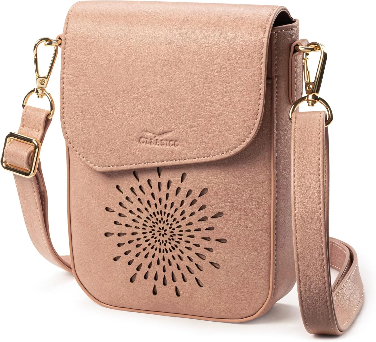 Claasico Crossbody Bag for Women, RFID Phone Purse, Card Slots Coin Pocket w/strap, Phone Holder PU Leather Crossbody Purse