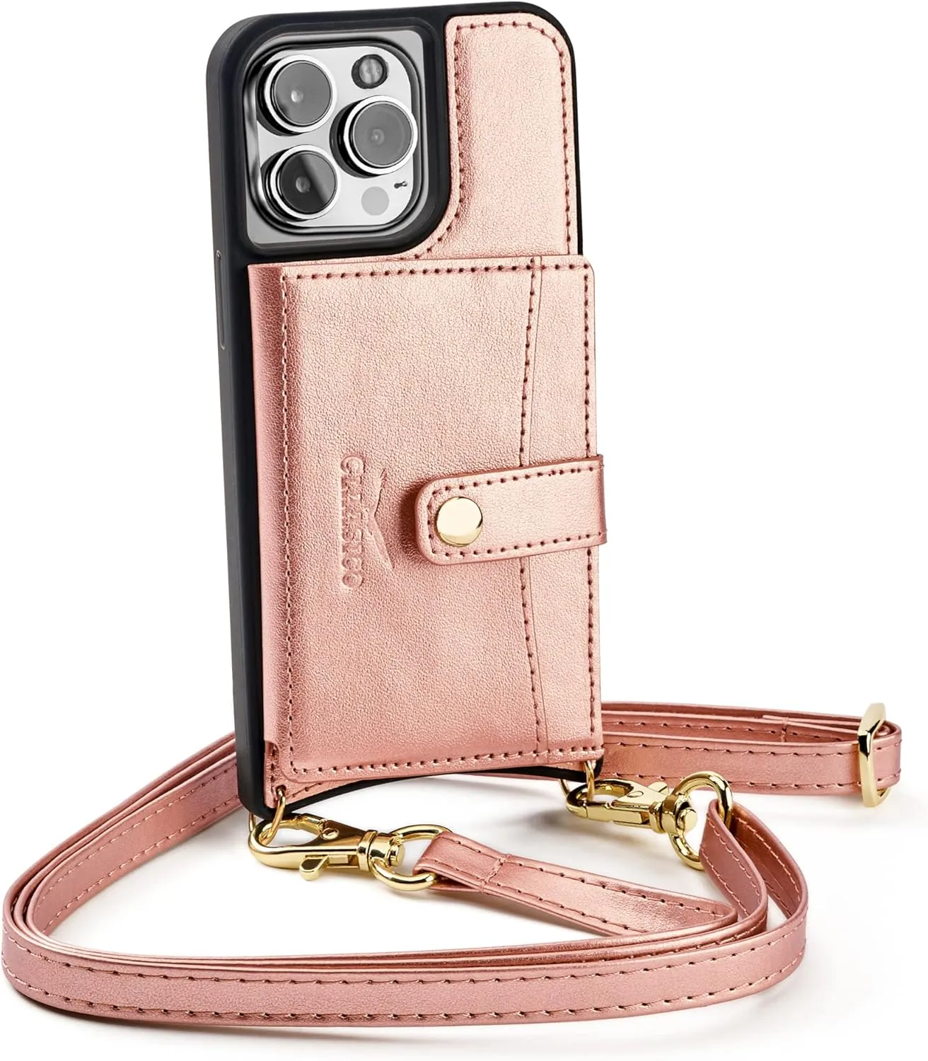 Claasico iPhone 13 Crossbody Wallet Case with RFID Protection
