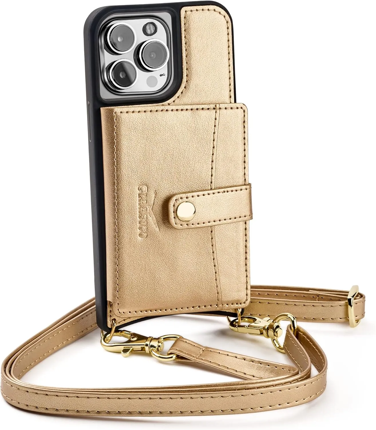 Claasico iPhone 13 Crossbody Wallet Case with RFID Protection