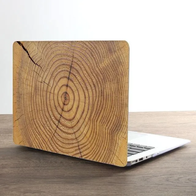 Classical Wood Grain PU Leather Top For MacBook - Touch Bar   Keyboard Cover