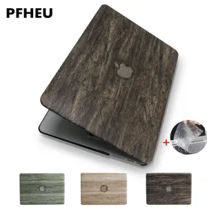 Classical Wood Grain PU Leather Top For MacBook - Touch Bar   Keyboard Cover