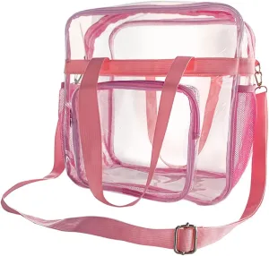 Clear Stadium Approved Tote, 12 x 6 x 12 Inches, Security Approved Clear Tote Bag