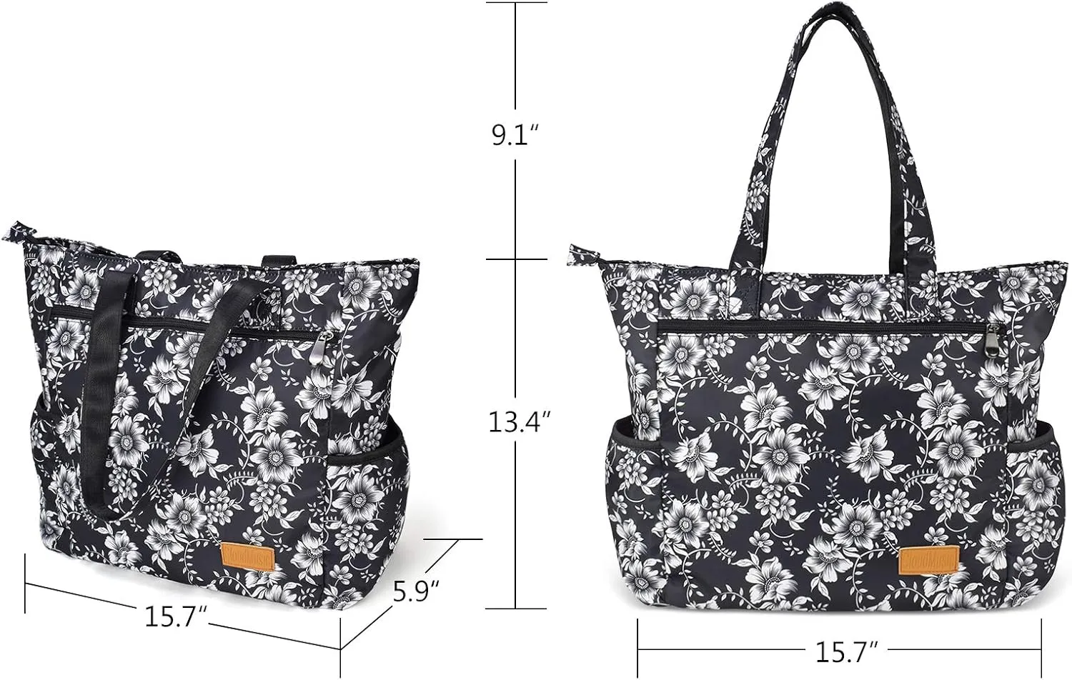 CLOUDMUSIC Shoulder Tote Bag For Nurses Teachers Work Gym Travel Beach Women With Large Capacity Waterproof
