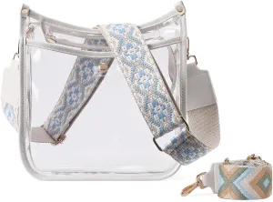 CLUCI Clear Purse,Clear Bag For Stadium Events,Stadium Approved Crossbody Bag Purses for Women with Adjustable Strap