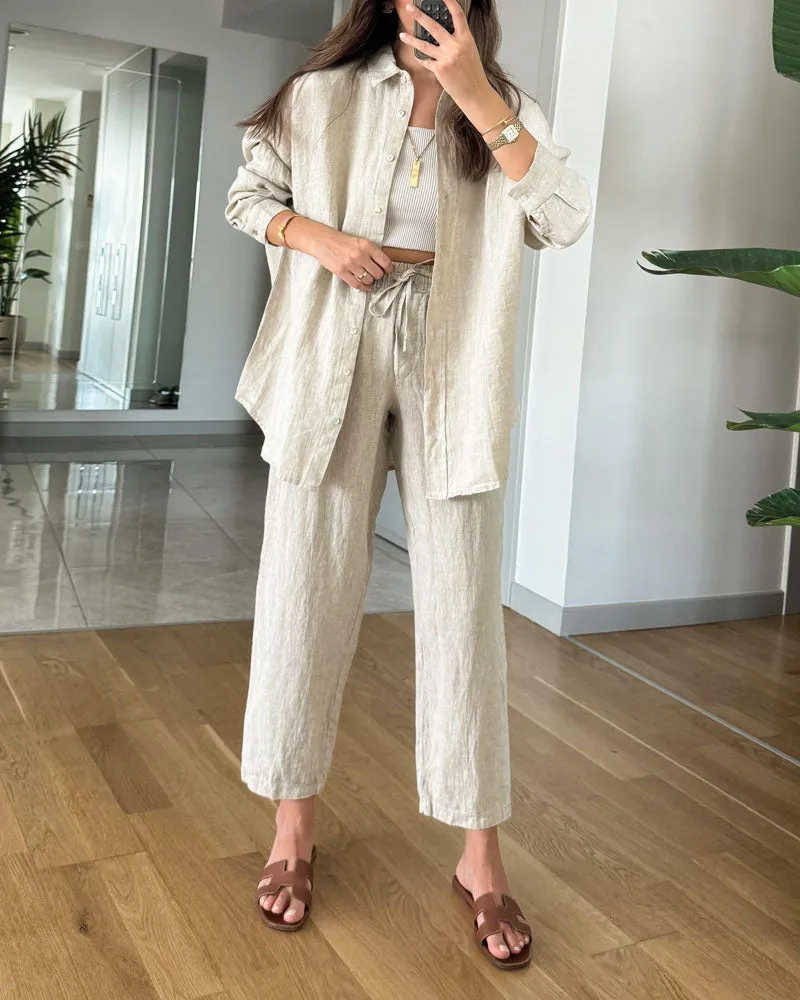 Coastal Chic Linen Ensemble | Relaxed Elegance | Premium Comfort