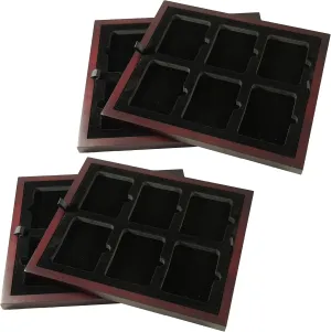 Coin Tray for Six Certified or Certified Style Coin Holders PCGS, NGC, ANACS, Lighthouse, Urase Minoris Four Pack