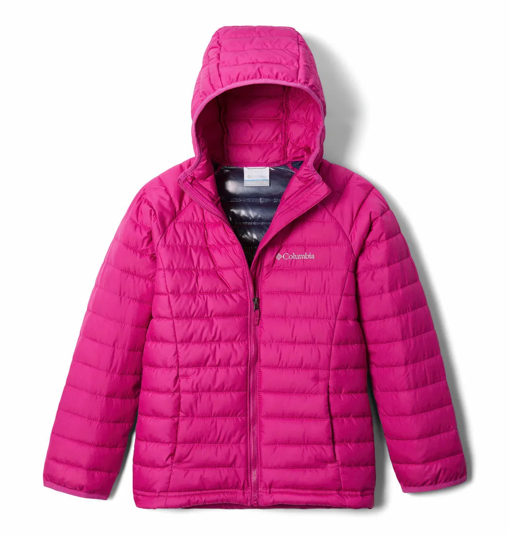 Columbia Kids Girls Pink Powder Lite Hooded Jacket