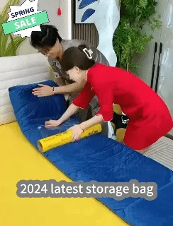 Compression Duvet Storage Bag Large Capacity Closet Cabinet Organizer Foldable Quilt Pillow Blanket Compressed Storage Pouch
