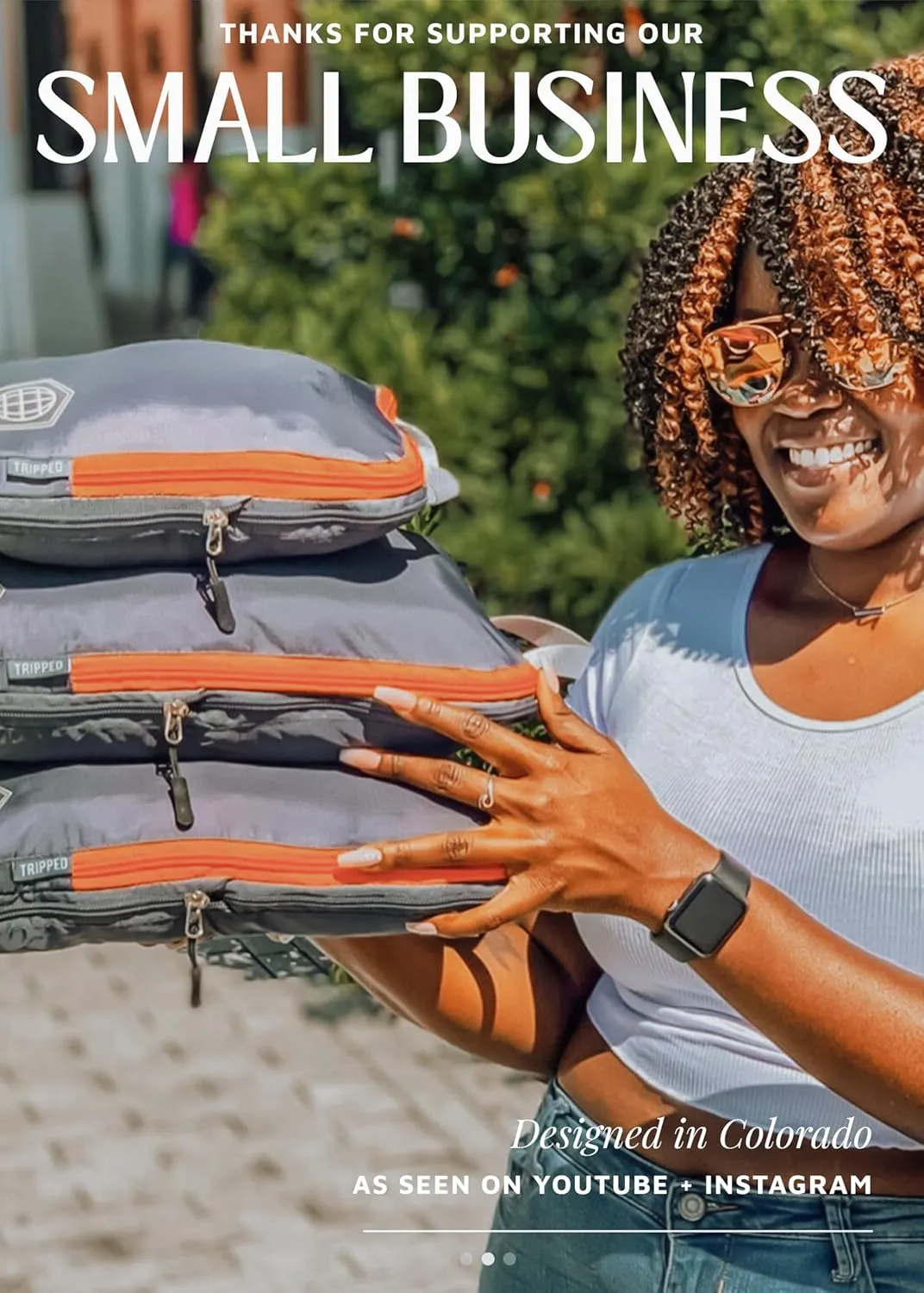 Compression Packing Cubes for Travel - Luggage and Backpack Organizer Packaging Cubes for Clothes by TRIPPED Travel Gear