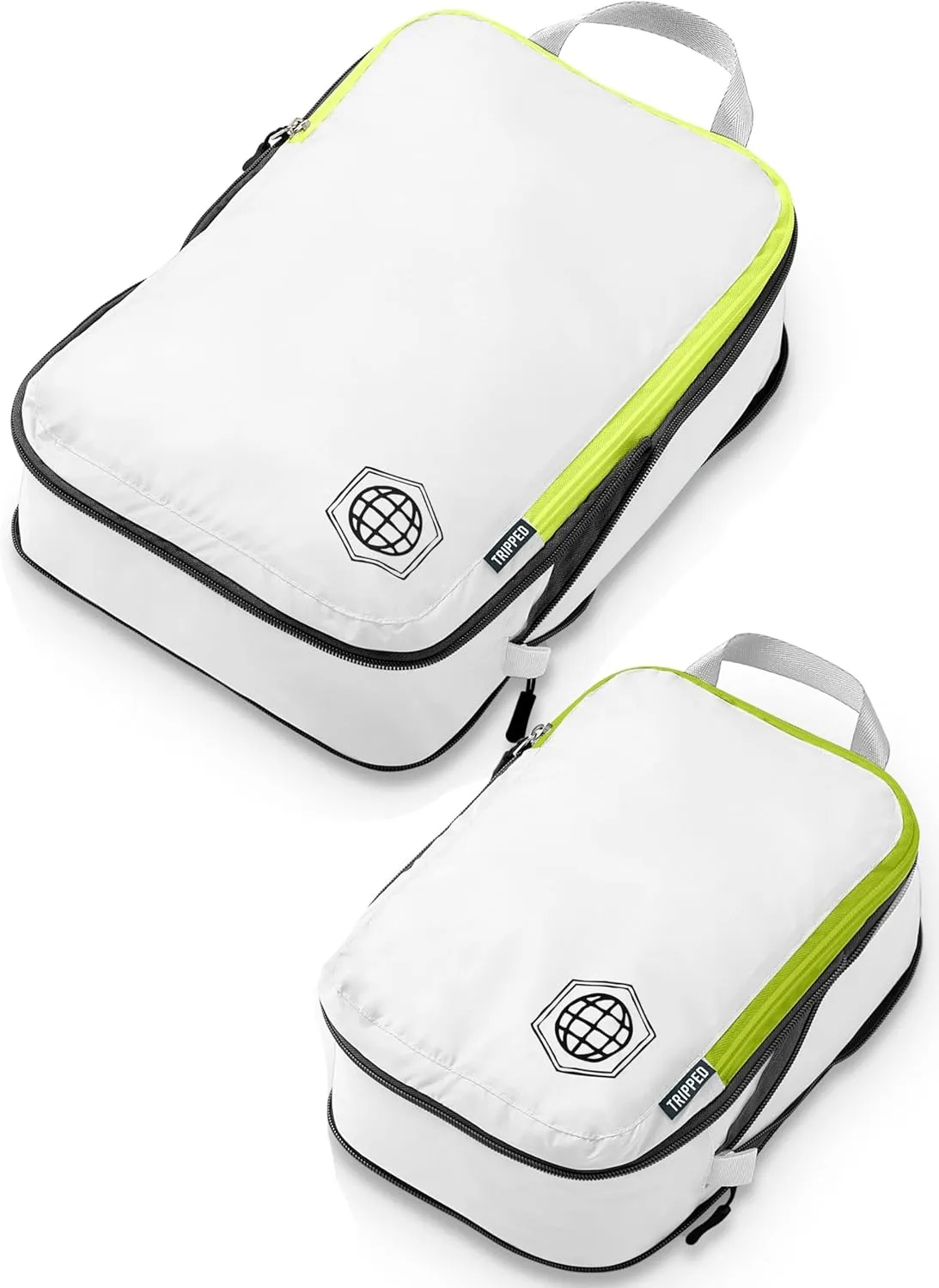 Compression Packing Cubes for Travel - Luggage and Backpack Organizer Packaging Cubes for Clothes by TRIPPED Travel Gear