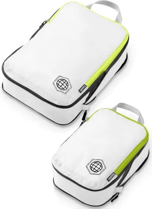 Compression Packing Cubes for Travel - Luggage and Backpack Organizer Packaging Cubes for Clothes by TRIPPED Travel Gear