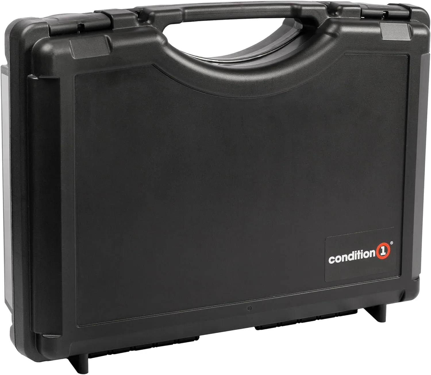 Condition 1 17" Economy Plastic Hard Case Model 1764 for Handgun, Revolver, Firearm, Pistol Lockable Protective Storage Case with Foam, Made in USA, 17"x12.97"x4.13" Black