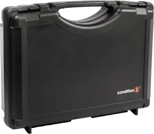 Condition 1 17" Economy Plastic Hard Case Model 1764 for Handgun, Revolver, Firearm, Pistol Lockable Protective Storage Case with Foam, Made in USA, 17"x12.97"x4.13" Black