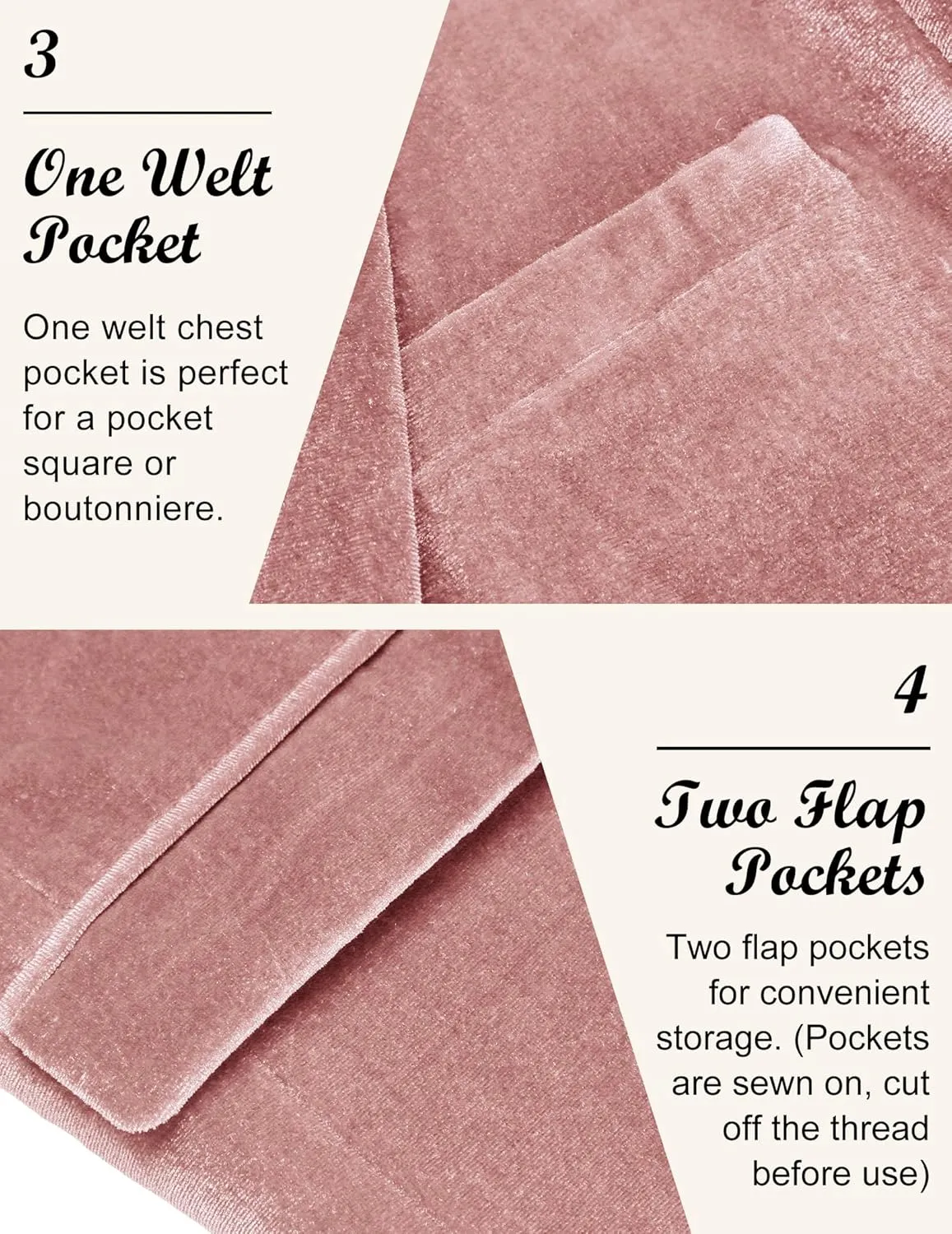 COOFANDY Men's Velvet Blazer Notched Lapel Velour Suit Jacket One Button Tuxedo Jackets for Wedding Prom Party Dinner