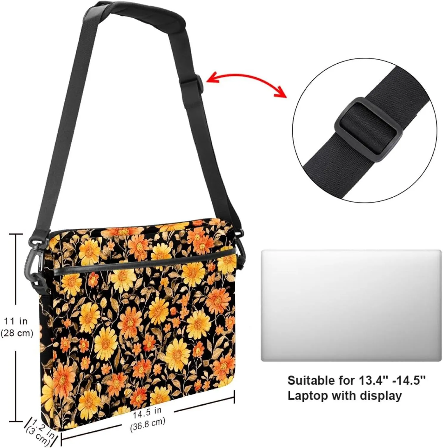 Cool Cats with Blue and Green Eyes Laptop Bag Case Computer Sleeve Shoulder Messenger Bag for Work School