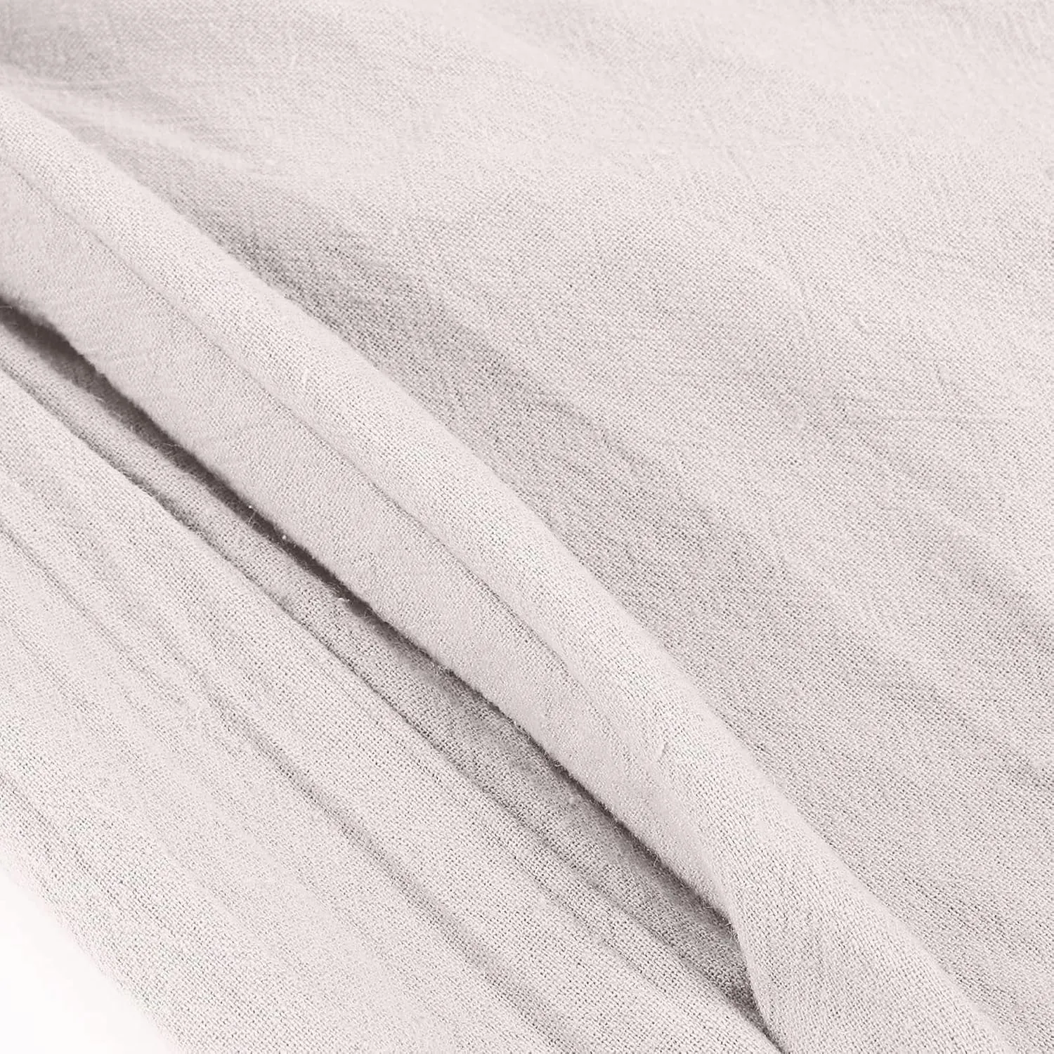 Cotton Linen Pants for Women Summer Casual Capri Pants Waist Elastic Comfy Loose Women's Palazzo Trousers with Pockets