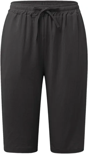 Cotton Linen Shorts for Women Casual Loose Beach Pants Summer Linen Bermuda Shorts Pants Women Plus Size