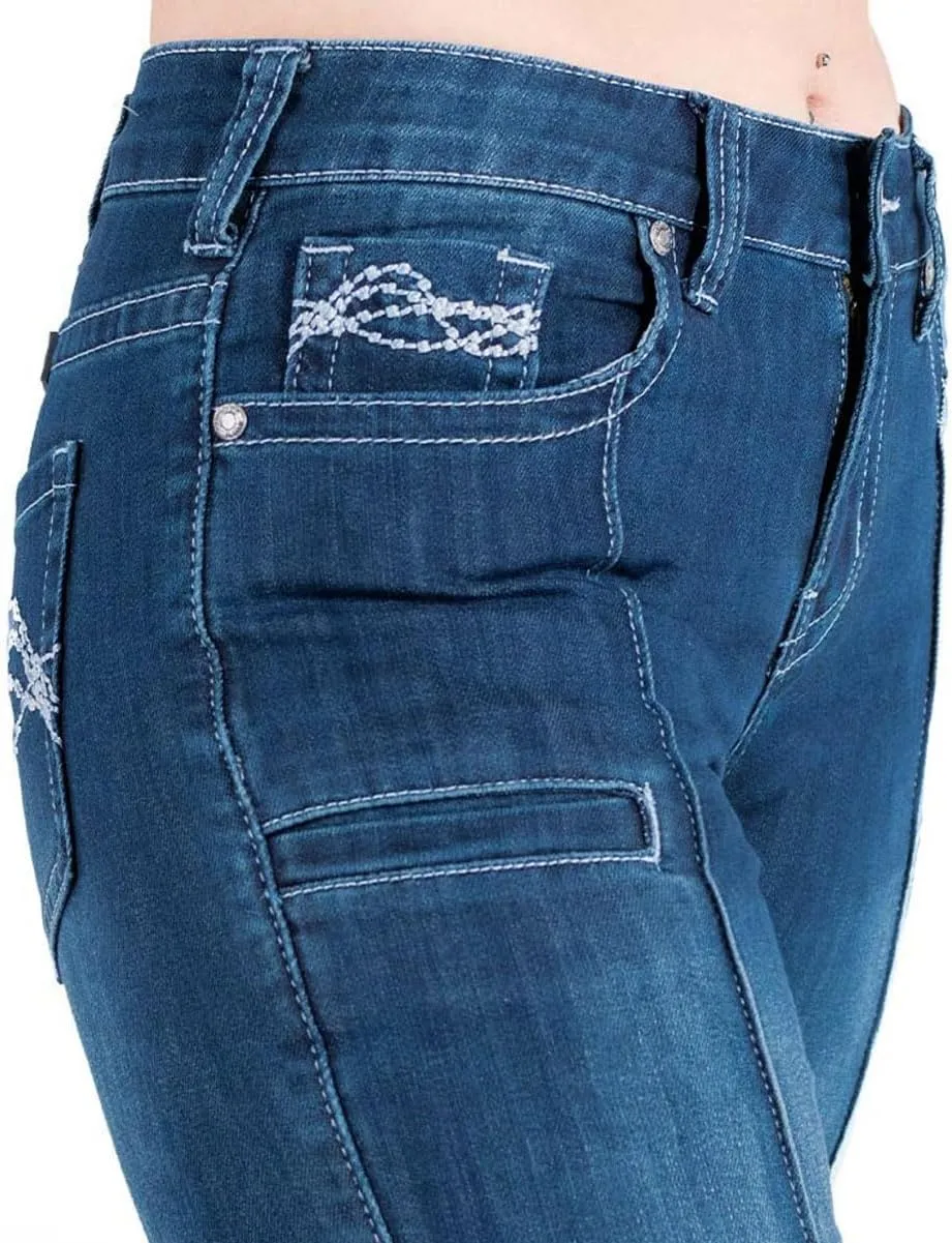 Cowgirl Tuff Women's Breathe Blue Bootcut