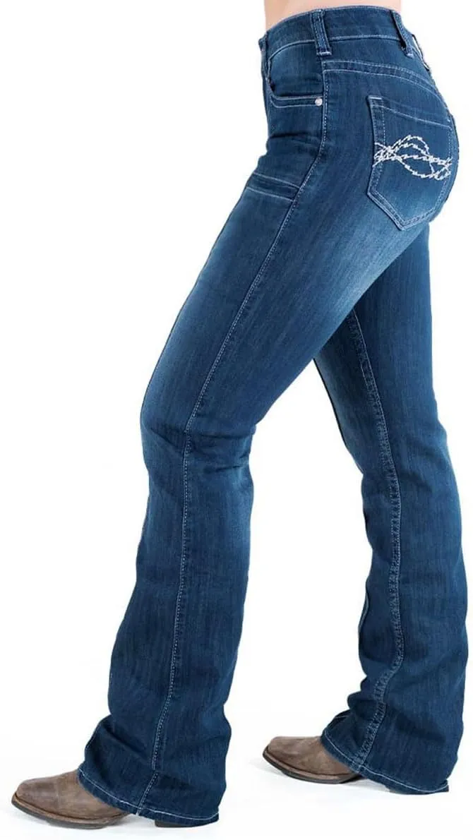Cowgirl Tuff Women's Breathe Blue Bootcut