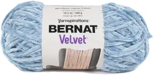 Craft County 315 Yards of Medium Velvet Yarn – 100% Machine Wash and Dryable Polyester (Smokey Blue)