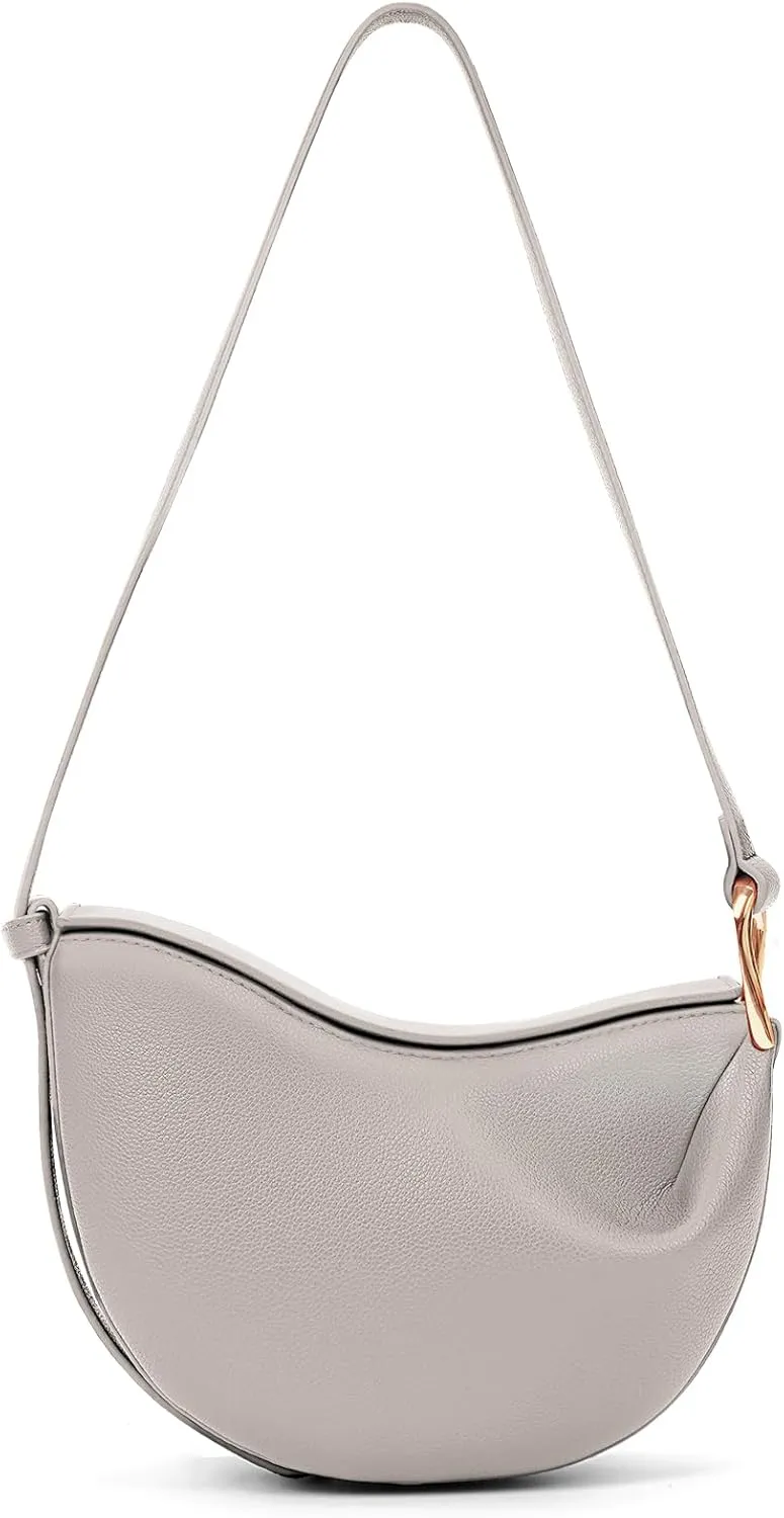 Crescent Crossbody Bags Dumpling PU Shoulder Bag Purses Small Trendy Designer Luxury Faux Leather Hobo Saddle Bag for Women