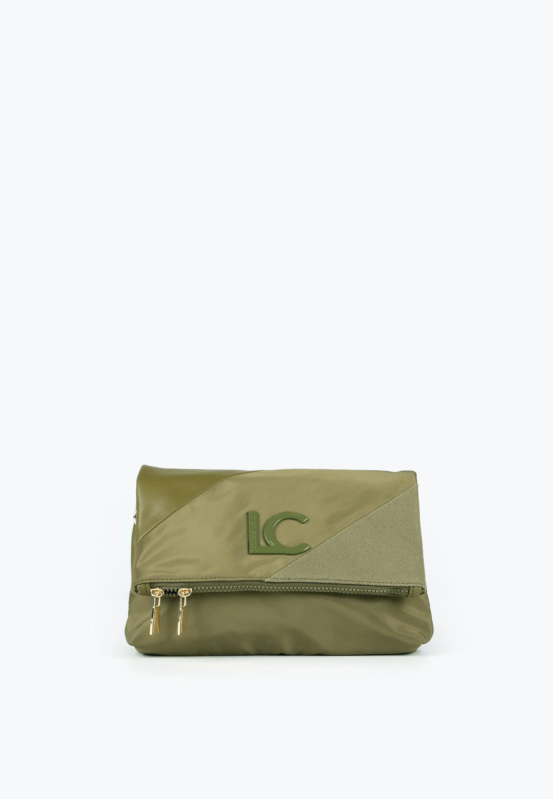 Crossbody bag in contrasting materials