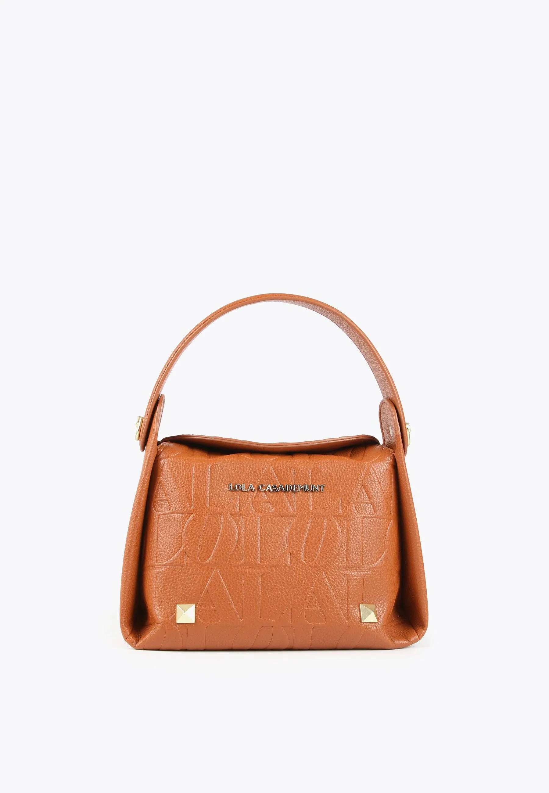 Crossbody bag with engraved logo