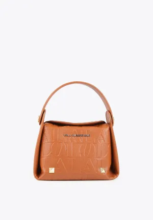 Crossbody bag with engraved logo