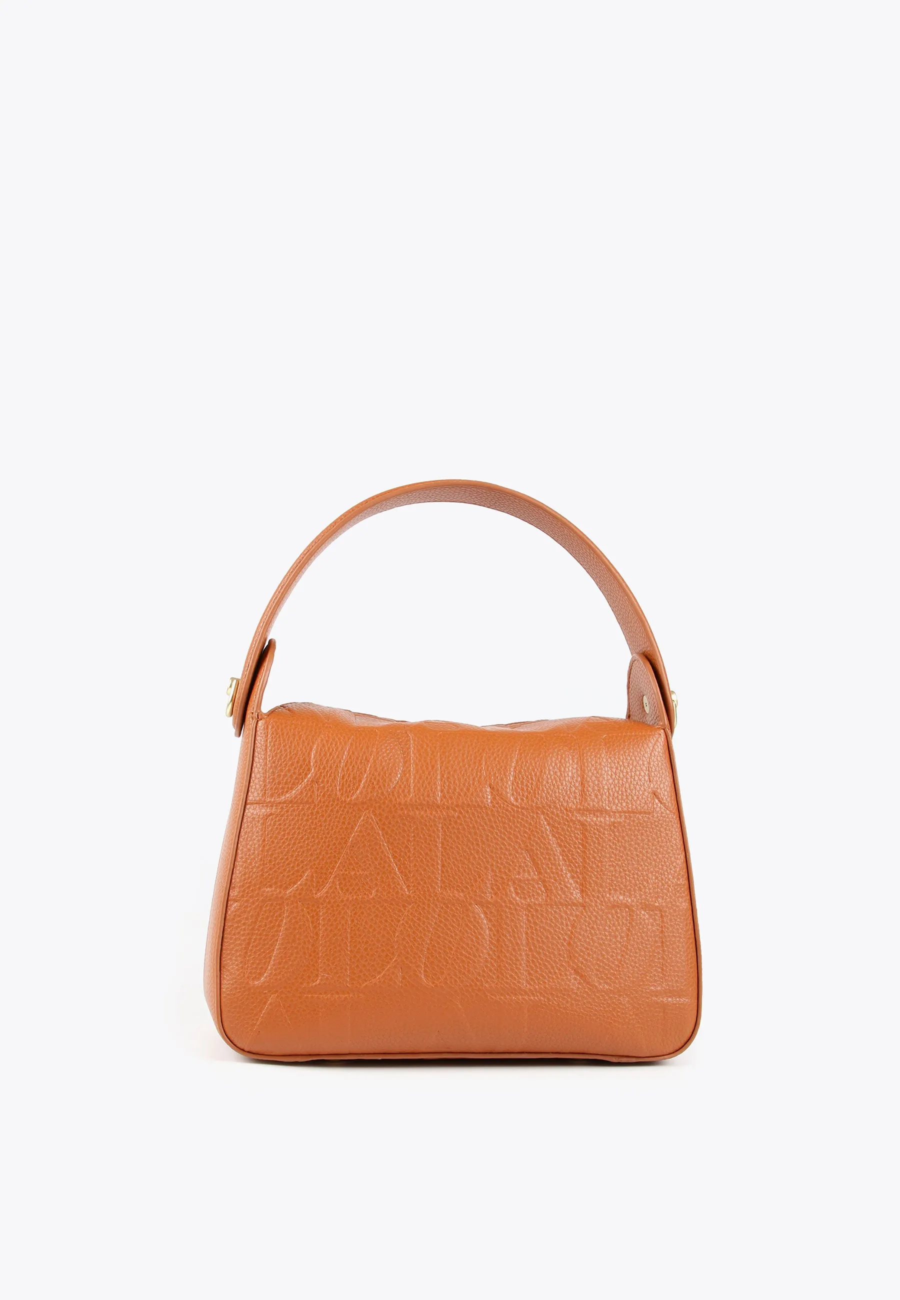 Crossbody bag with engraved logo