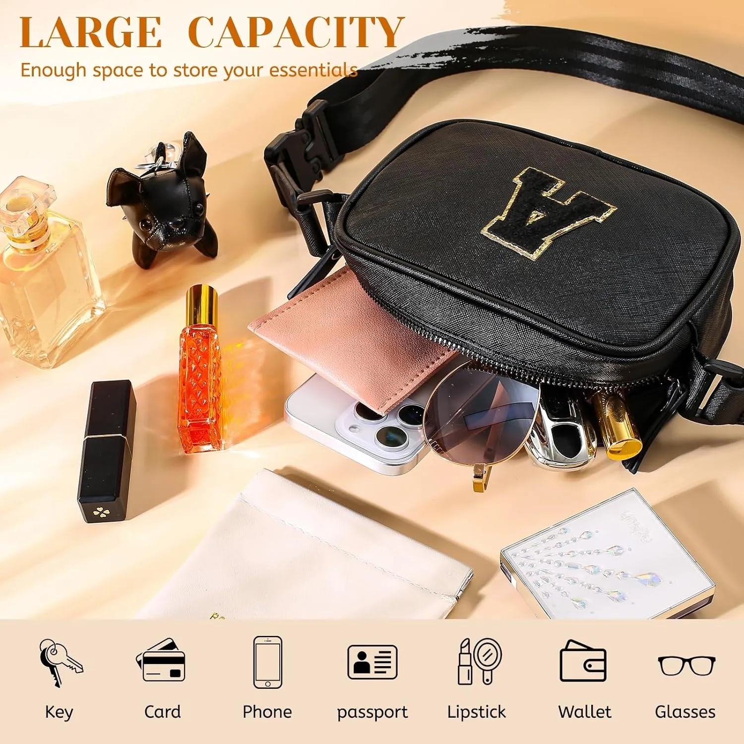 Crossbody purses for Girl Teen women- Birthday Gifts for 8 14 18 Year Old Girls -Graduation Gifts for Her (A-Z)