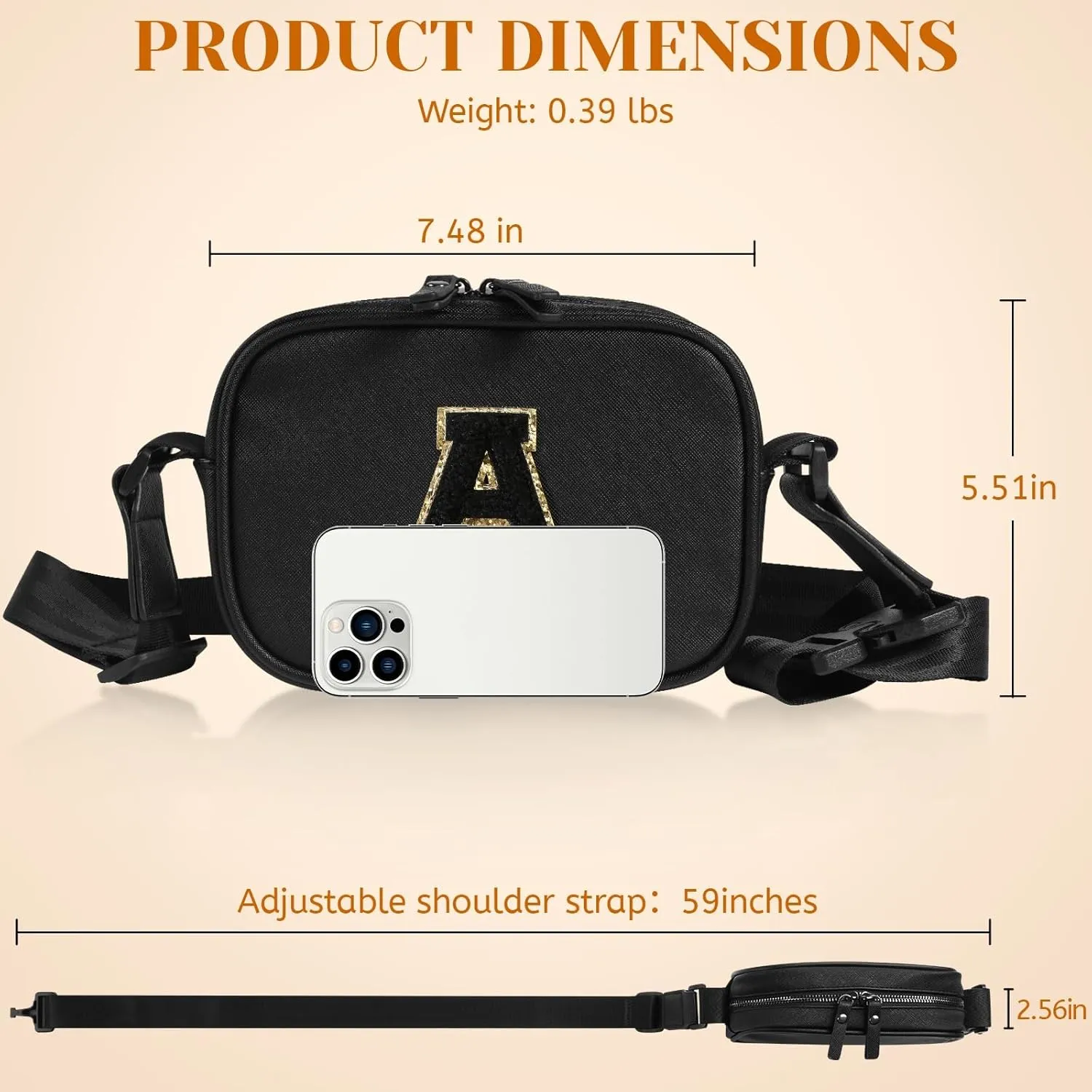 Crossbody purses for Girl Teen women- Birthday Gifts for 8 14 18 Year Old Girls -Graduation Gifts for Her (A-Z)
