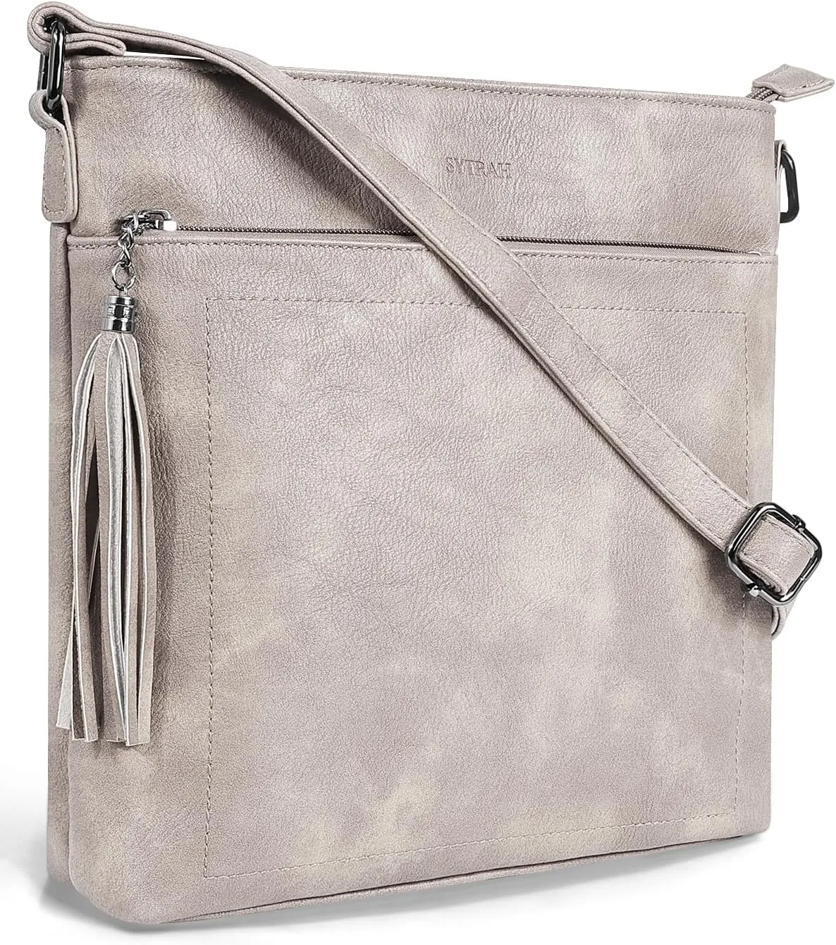Crossbody Purses for Women, Premium Vagan Leather Crossbody Bag, Adjustable Strap Lightweight Shoulder Bag with Tassel