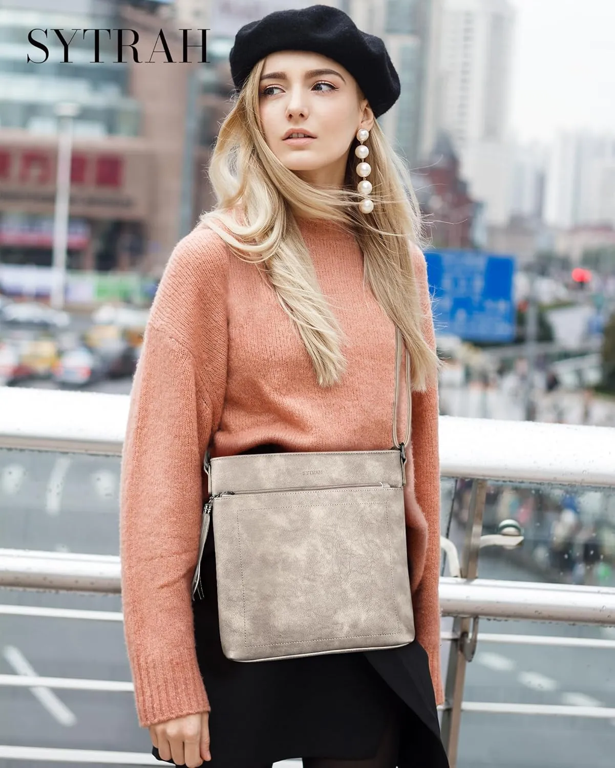 Crossbody Purses for Women, Premium Vagan Leather Crossbody Bag, Adjustable Strap Lightweight Shoulder Bag with Tassel