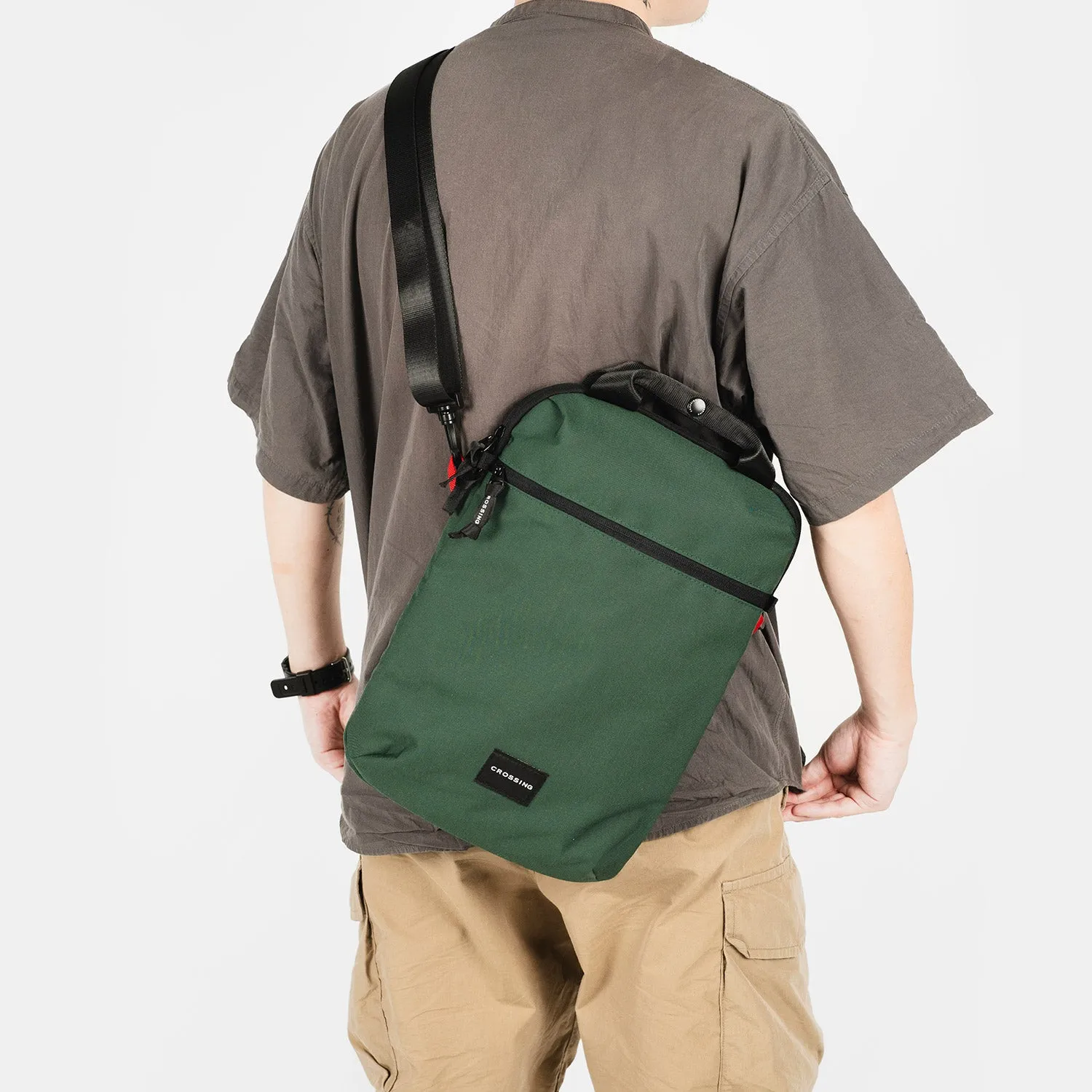 Crossing Jet Set Laptop Sleeve 13” Bag with RFID - Green