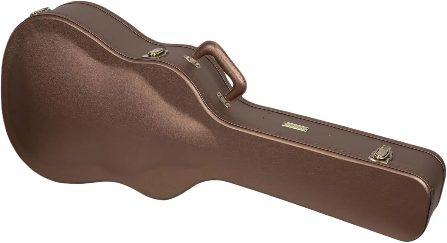 Crossrock Wooden Dreadnought Guitar Case for Martin D-28 / Taylor Grand Auditorium | Chocolate Brown Finish, Burgundy Velvet Interior, Lock – Designer Series