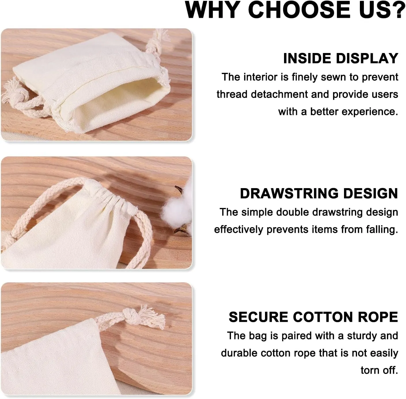 Custom 30PCS Cotton Muslin Drawstring Bags, Personalized Canvas Gift Pouches with Logo Party Favors, Sachet Bags Pouch for Jewelry Storage (White, 6.69x9.05 inch (17x23 cm))